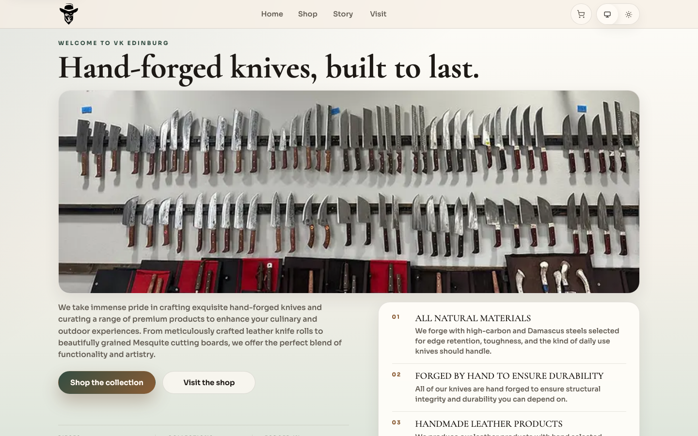 Homepage preview